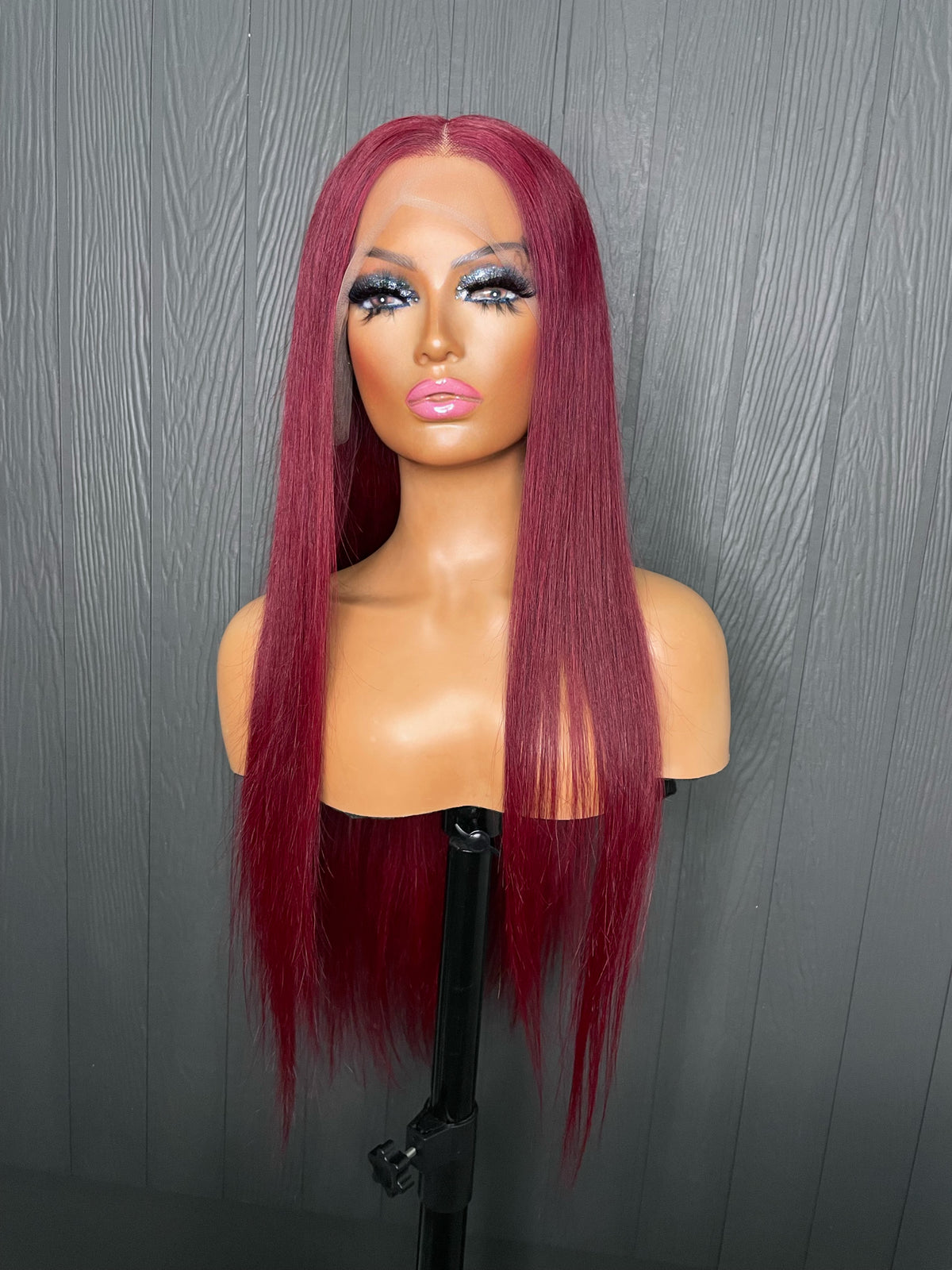 SUE Burgundy 13x4 Frontal Wig 24"