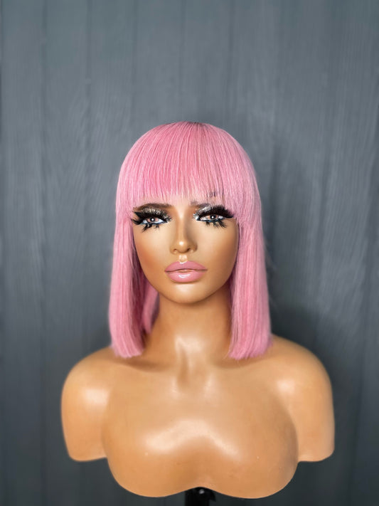 BANGING BOB Wig Pink